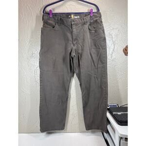 Carhartt Pants Brown‎ Relaxed Fit Canvas Work Pants Mens Size 38x28 - Irregular